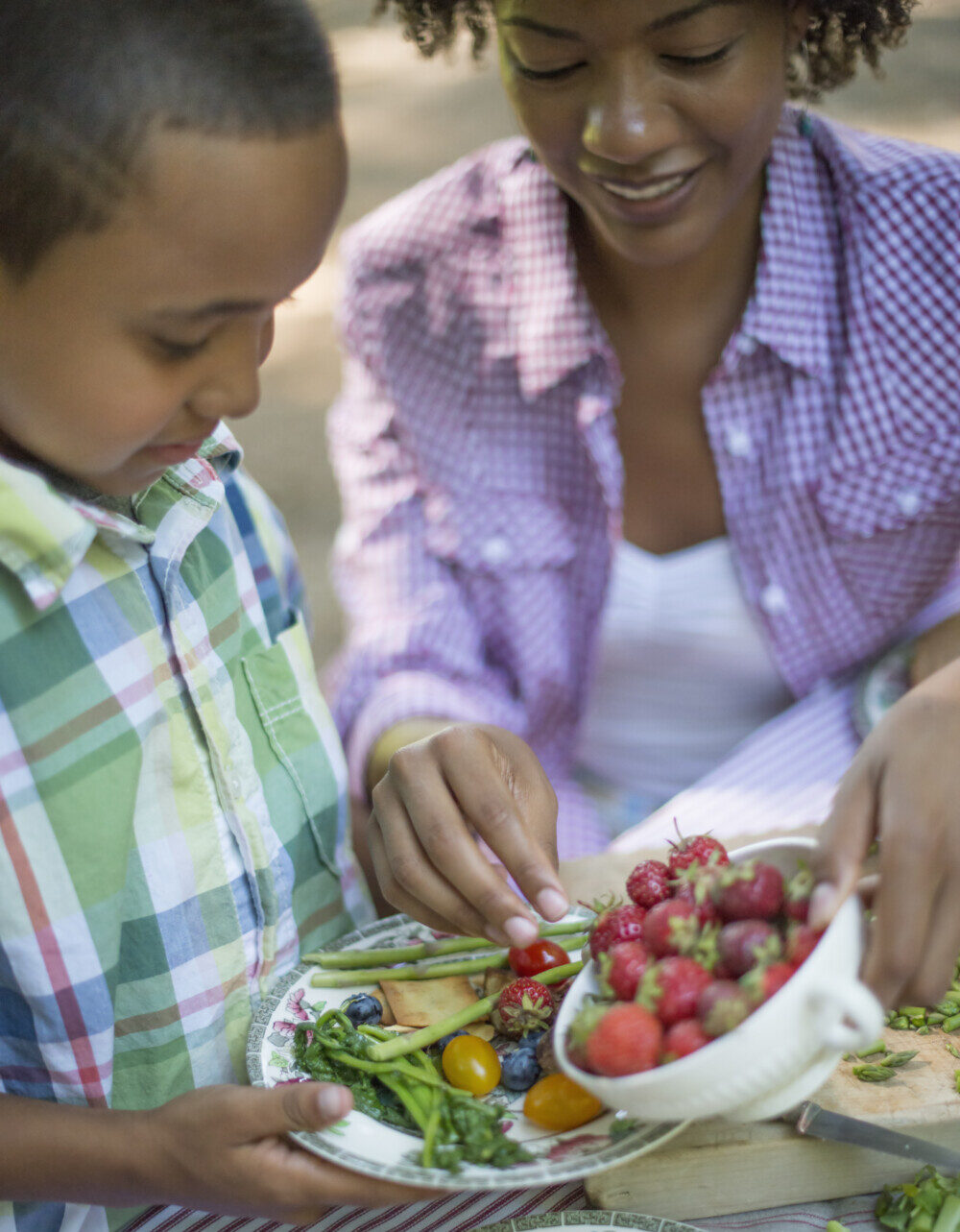 little boy with autism eating a healthy diet